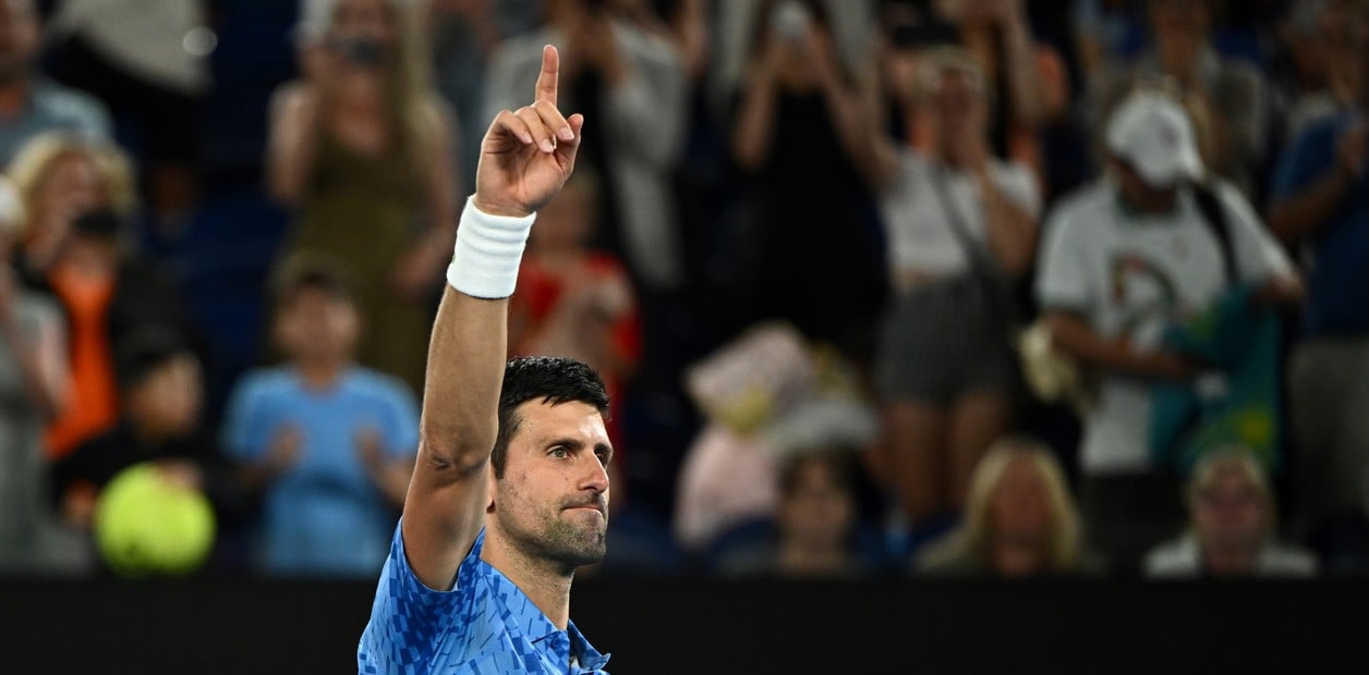 Novak Djokovic en el Abierto de Australia. Foto: Clarín