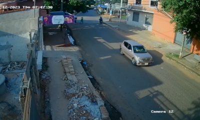 Momento exacto en que ocurrió el impacto. Foto: captura