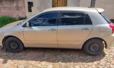 La Policía Nacional halló el vehículo que habría sido utilizado para el asalto registrado en horas de la mañana a una distribuidora. Foto: Gentileza.