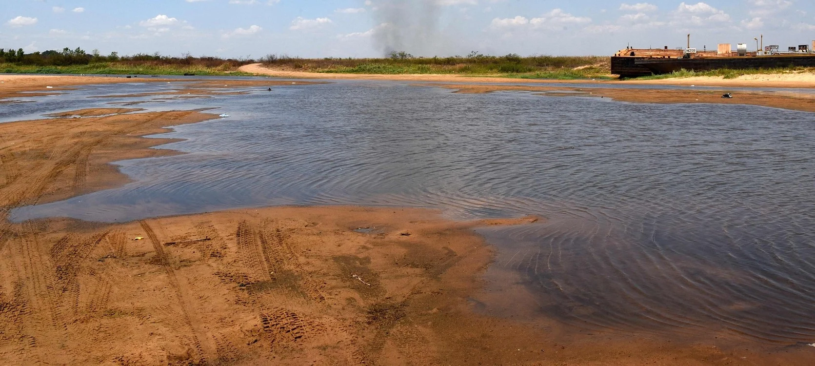 Bajante del río Paraguay complica la navegabilidad. Foto: referencia.