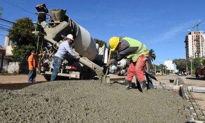 Pavimentación de calles de Asunción. Foto: Gentileza.