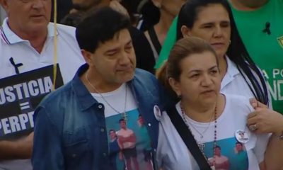 Silvino Báez y Graciela Sosa, padres de Fernando. Foto: TN