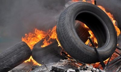 La quema de neumáticos afecta al medioambiente y a la salud de las personas de manera muy nociva. Foto: Gentileza