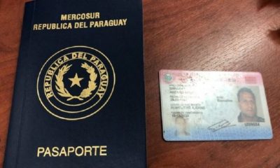 Pasaporte y cédula paraguaya. Foto: Gentileza