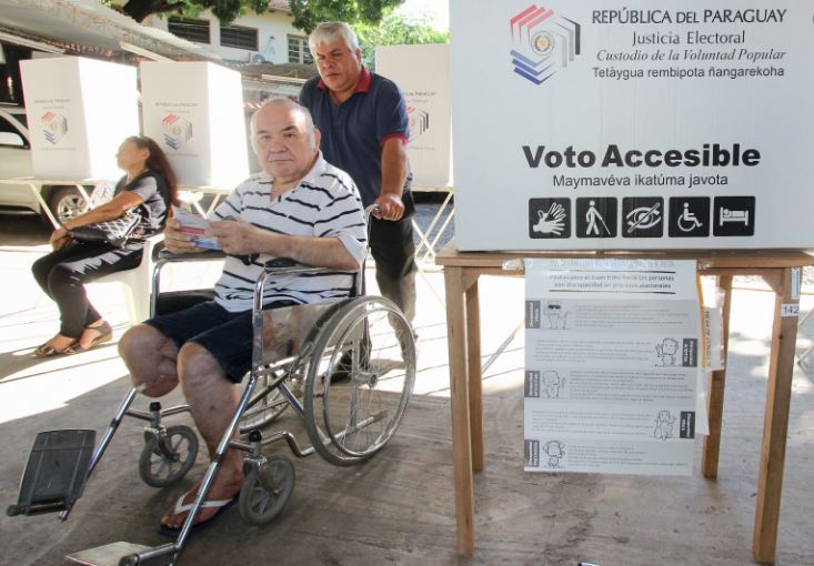 Voto accesible. Foto: Gentileza