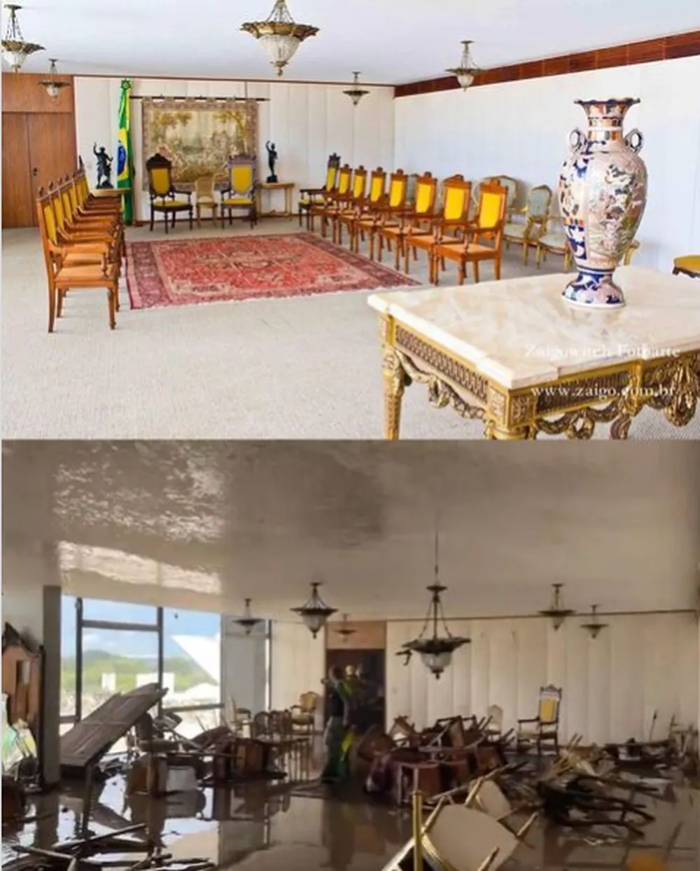 Salón Noble, antes y después