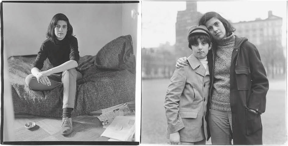 Susan Sontag sola y con su hijo, fotografiada por Diane Arbus, 1965 (NYT)