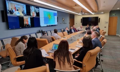 Un equipo del Ministerio de Exteriores mantiene una reunión de emergencia para evaluar la situación a raíz del terremoto en Turquía Foto: Ministerio de Exteriores vía Facebook