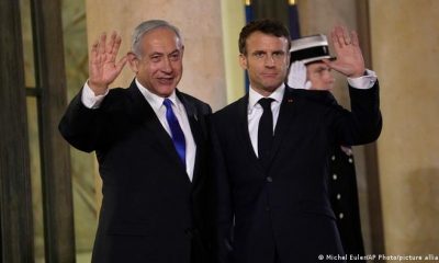 Benjamin Netanyahu junto a Emmanuel Macron. Foto: DW