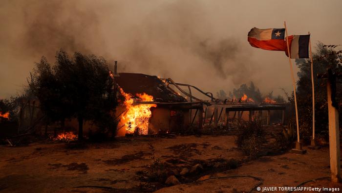 Incendio en Chile. Foto: DW.