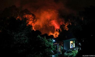 Imagen del incendio forestal en Santa Juana, provincia de Concepción, Chile. Foto: DW