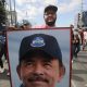 Sandinistas participan en una marcha en Managua en apoyo al gobierno de Daniel Ortega. Foto: DW