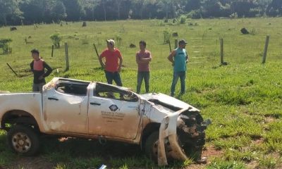 Aparatoso accidente de comitiva fiscal. Foto: Gentileza