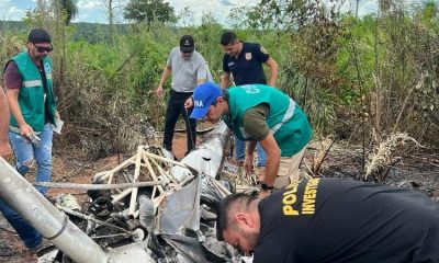 Restos de la aeronave totalmente destruida. Foto: Ministerio Público