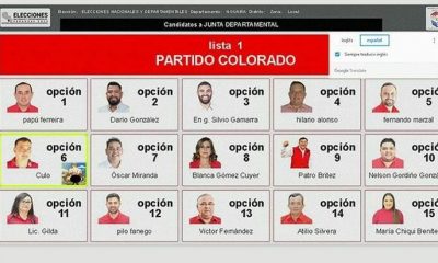 El candidato de la opción 6 aparece con el sobrenombre "Culo". Foto: Captura de pantalla