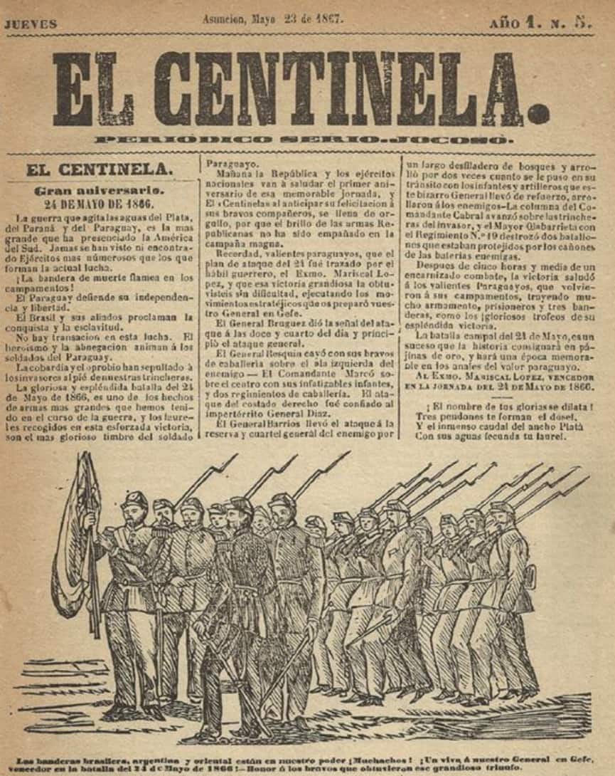 Portada de El Centinela. Biblioteca Nacional