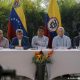 Representantes del ELN y del Gobierno colombiano durante la primera ronda de negociaciones en Caracas. Foto: DW