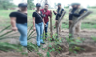 Comitiva halló enterradas las evidencias. Foto: Ministerio Público