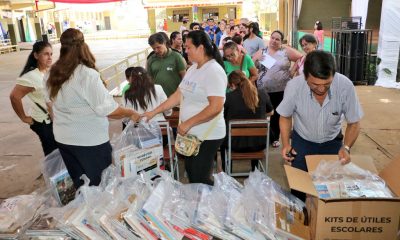 MEC hizo entrega de kits escolares. Foto: Gentileza