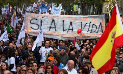 Manifestación contra el aborto en España. Foto: DW
