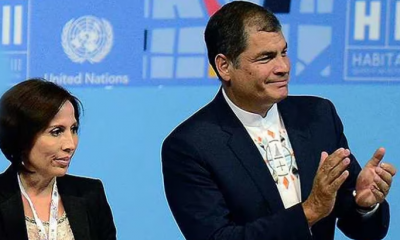 María de los Ángeles Duarte junto a Rafael Correa. Foto: Infobae. Archivo