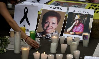 Homenaje a los periodistas Miroslava Breach y Javier Valdez, asesinados en México. Foto: DW