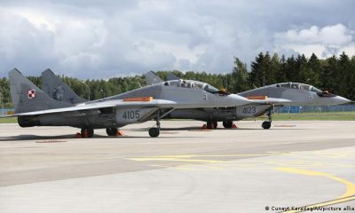 Los MiG entregados a Ucrania. Foto: DW. Archivo