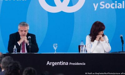 El presidente de Argentina, Alberto Fernández, y su vicepresidenta, Cristina Fernández viuda de Kirchner. Foto: DW.