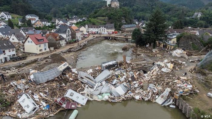 Tres días de continua lluvia bastaron para destruir el valle de Ahrtal en Alemania en 2021. Foto: DW