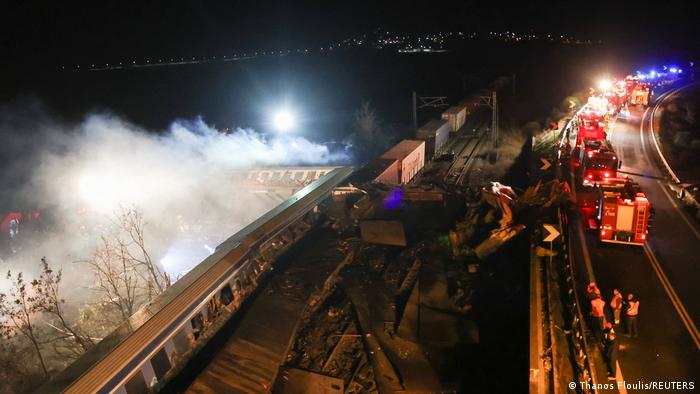 Accidente de tren en Grecia. Foto: DW