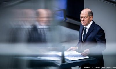 El canciller de Alemania, Olaf Scholz, ante el Bundestag. Foto: DW