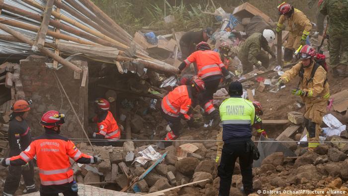 Alud en Ecuador. Foto: DW