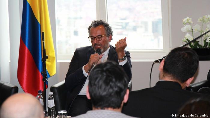 Roberto Vidal, presidente de la Justicia Especial para la Paz en Colombia, en Bruselas. Foto: DW