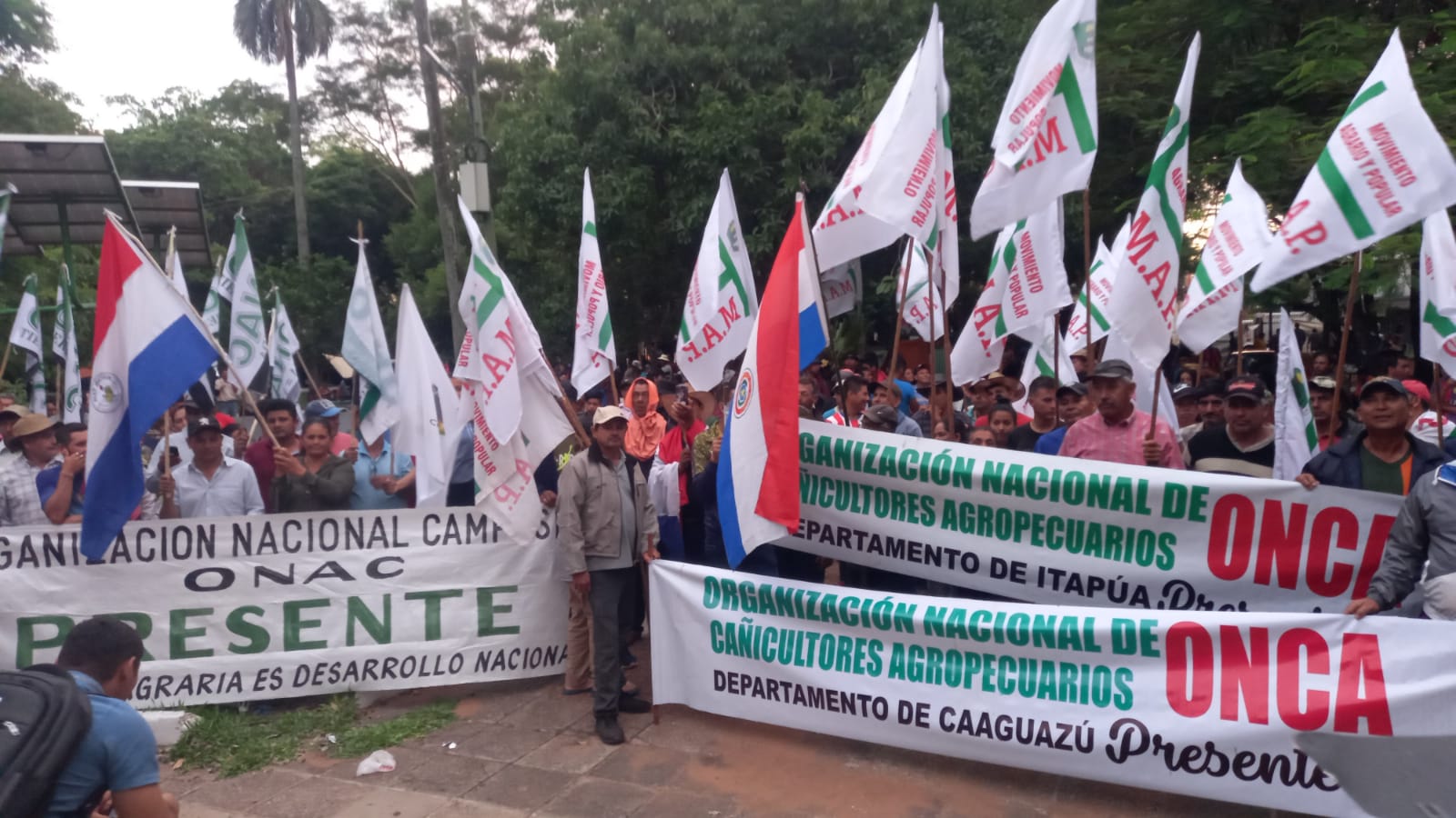 Campesinos en movilización. Gentileza