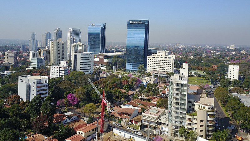 Enclave financiero de la ciudad de Asunción. Foto: Gentileza.