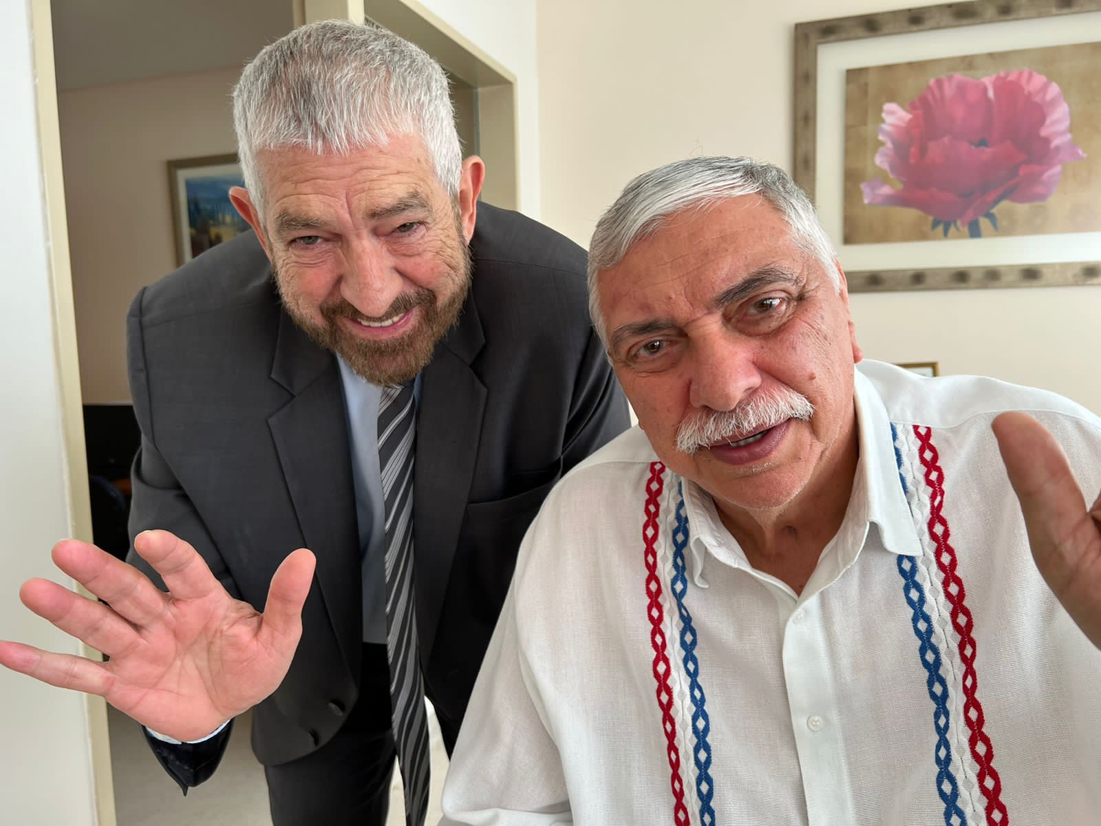 Los senadores Miguel Fulgencio Rodríguez y Fernando Lugo. Foto: Gentileza.