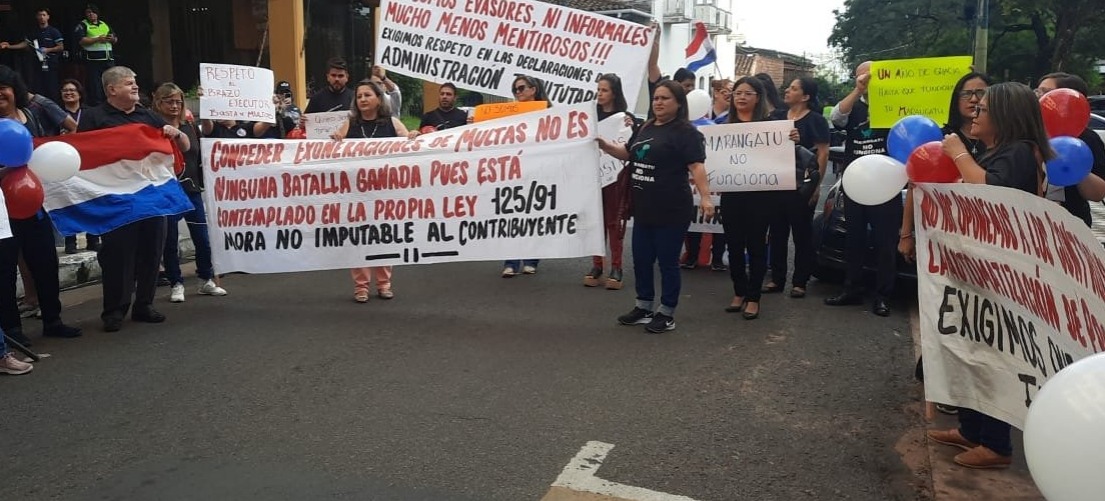 Manifestación de contadores. Foto: Gentileza.