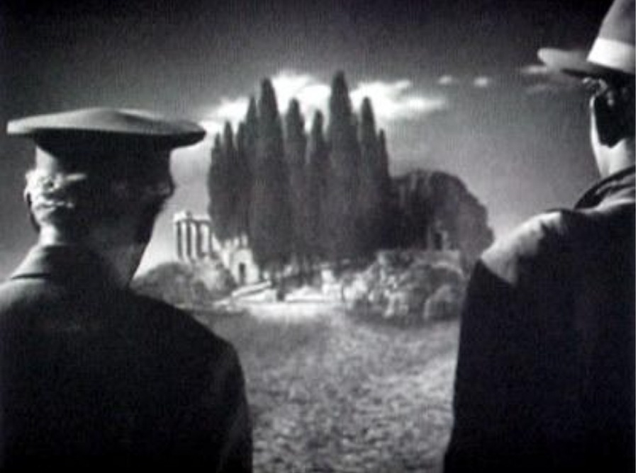 Escena de La isla de los muertos, 1945, filme de Val Lewton con Boris Karloff como protagonista. Cortesía