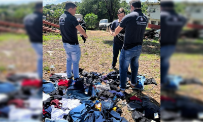 Destrucción de prendas falsificadas. Foto: Ministerio Público