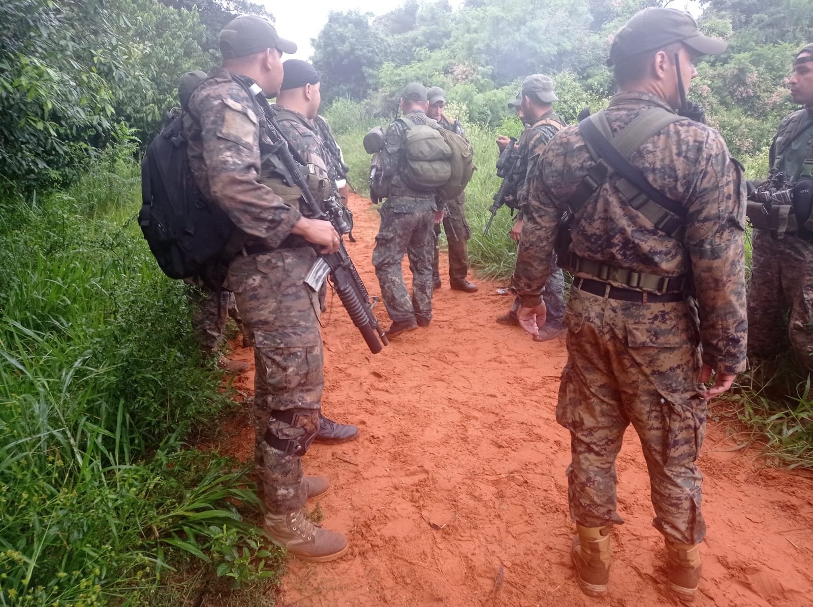 Procedimiento que derivó con los abatidos. Foto: Policía Nacional.