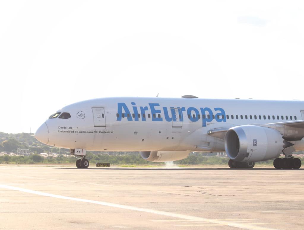 Air Europa en el aeropuerto Silvio Pettirossi. Foto: Senatur