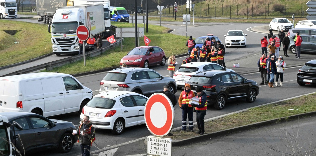 Corte de rutas en Francia. Foto: Clarín