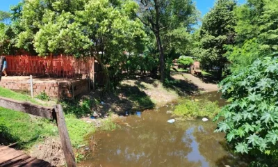 El bebé cayó a un arroyo. Foto: Gentileza.