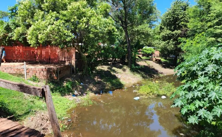 El bebé cayó a un arroyo. Foto: Gentileza.