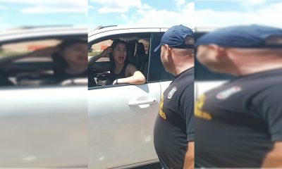 La auxiliar fiscal Claudia Guillén estaba al mando de una camioneta denunciada como robada en Brasil. (Captura video)