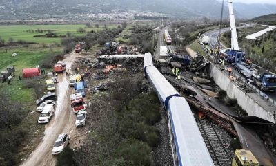 Choque de trenes en Grecia. Foto: Clarín