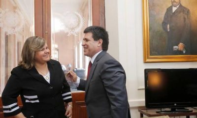 Lilian Samaniego con Horacio Cartes. Foto: ANR