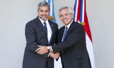 Mario Abdo Benítez y Alberto Fernández. Foto: Casa Rosada