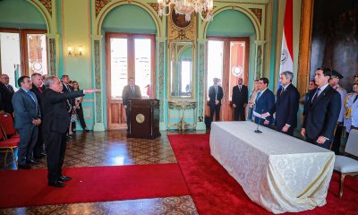 Rodolfo Segovia momento de su juramento como ministro del MOPC. Foto: Gentileza