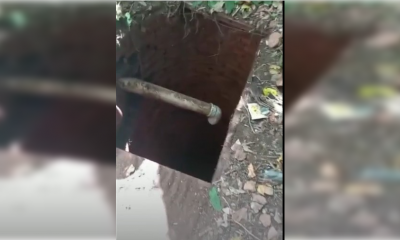 En este pozo cayó el hombre. Captura de video